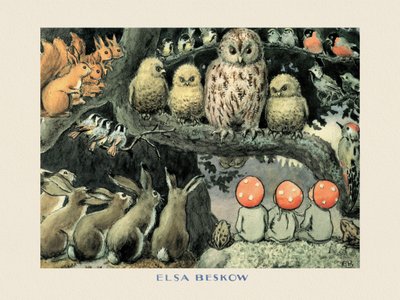 Děti skřítků  – Lesní zvířátka Boarder od Elsa Beskow