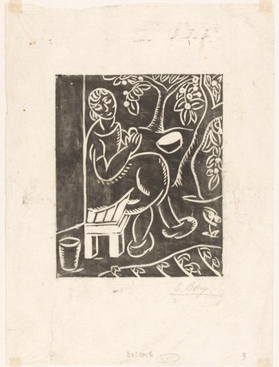 Žena na gauči od Else Berg (signed by artist)