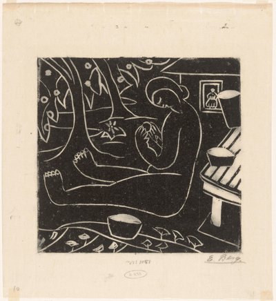 sedící žena od Else Berg (signed by artist)