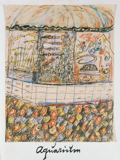 Akvárium (tuš a křída na papíře) od Else Lasker Schuler