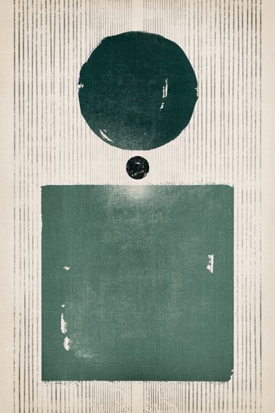 Texturovaná zelená geometrie od Ema Paraschiv