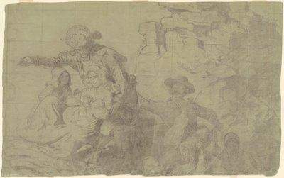 Studie na „Westward the Course of Empire Takes Its Way“ od Emanuel Gottlieb Leutze