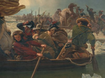 Washington Crossing the Delaware River, 25. prosince 1776 od Emanuel Gottlieb Leutze
