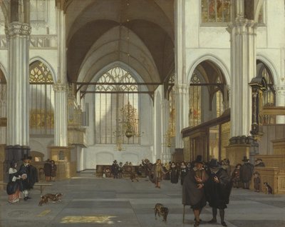 Interiér starého kostela, Amsterdam, 1659 od Emanuel de Witte