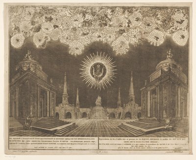 Vuurwerk v Moskou bij de viering van het einde van de Russisch-Turkse Oorlog, 1775 (akt IV) Reprezentace ohňostroje, odpáleného za přítomnosti Jeho císařského Veličenstva u příležitosti Slavností míru uzavřených mezi Ruskem a Osmanskou branou (série od Emel