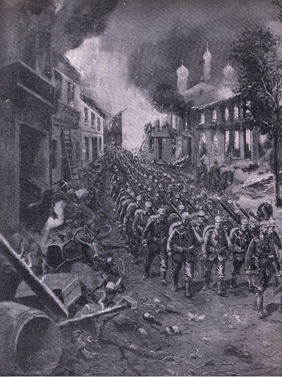 Invaze německých vojsk do Brest-Litovska, z hospody Ilustrované dějiny světové války 1914-1915. od Union Berlagsefellfchaft od Emil (after) Limmer
