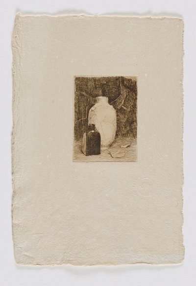 Zátiší s vázou a lahví (fm. portfolio) od Emil Carlsen