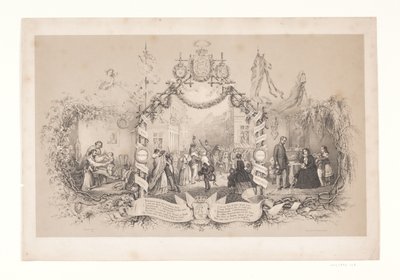 Pamětní list o návratu vojsk po válce 1848-1850 od Emil Ditlev Bærentzen