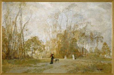 Aus dem Prater - Z praterských zahrad... (olej na dřevě) od Emil Jakob Schindler