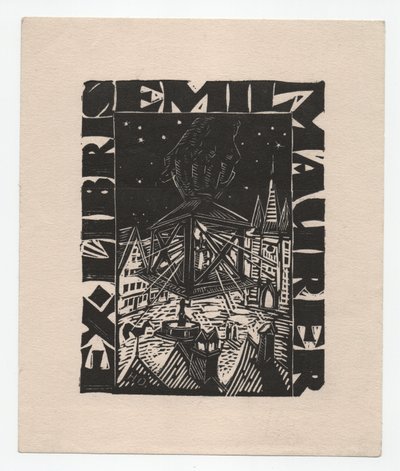 Ex Libris Emil Maurer (rytina) od Emil Maurer