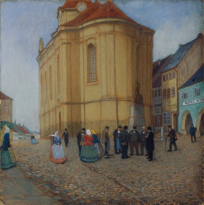 Kostel v Auše od Emil Orlik