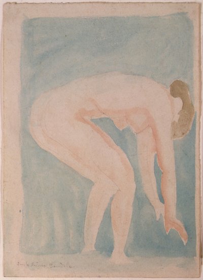 Studie aktu (akvarel) od Emile Antoine Bourdelle