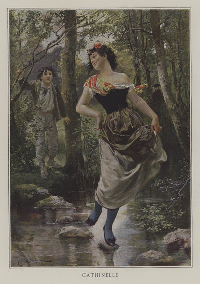 Cathinelle (barevná lito) od Emile Antoine (after) Bayard