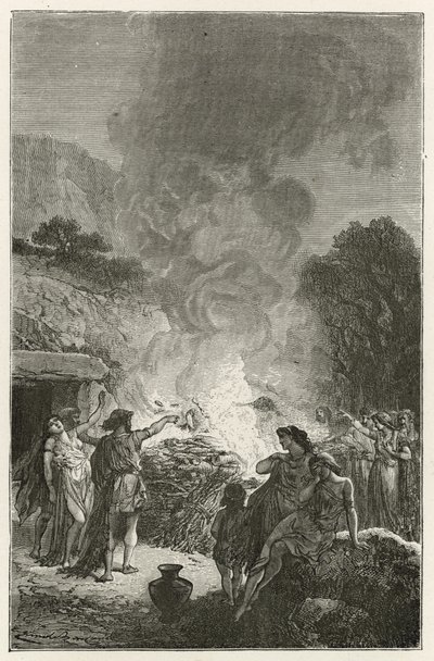 Pohřeb v době železné od Emile Antoine Bayard