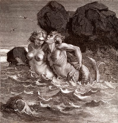 Mořská víla od Emile Antoine Bayard