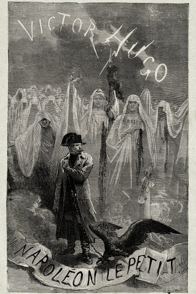 Titulní strana knihy Victora Huga „Napoleon malý“““ (Napoleon 3 držící orlí řetěz). Rytina Emile Bayard. od Emile Antoine Bayard