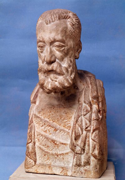 Busta francouzského spisovatele Anatole France (1844-1924) Socha Antoina Bourdella (1861-1929) Paříž 20. století, Bourdelleovo muzeum od Emile Antoine Bourdelle