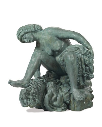 Široký přikrčený koupající se; Velký krčící se koupající se od Emile Antoine Bourdelle