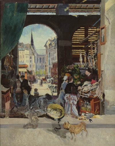 Carmes Market, Rue Maubert od Emile Antoine Guillier