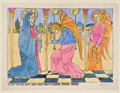 Zvěstování: A Slovo se stalo tělem a přebývalo mezi námi od Emile Bernard