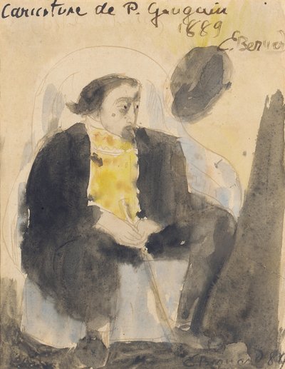 Karikatura Paula Gauguina, 1889 od Emile Bernard