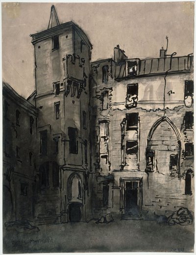 Nádvoří Hôtel de Sens od Emile Bernard