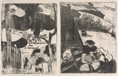 Les Bretonneries: Titulní strana a Návrat z pouti od Emile Bernard