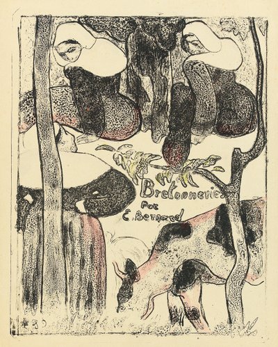 Les Bretonnieres, přední obálka série, 1888-89 od Emile Bernard