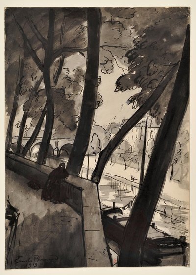 Nábřeží: [Seina u Pont-Marie] od Emile Bernard