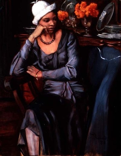 Negress s kloboukem Cloche (olej na plátně) od Emile Bernard