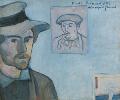 Autoportrét s portrétem Gauguina od Emile Bernard