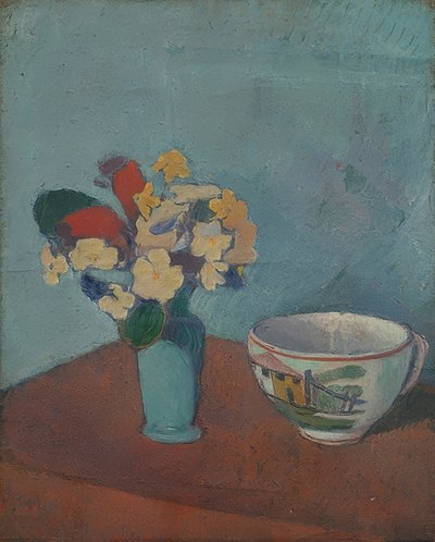 Váza s květinami a šálkem. 1887-88 od Emile Bernard