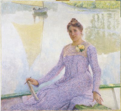 Portrét umělkyně Anne de Weert od Emile Claus