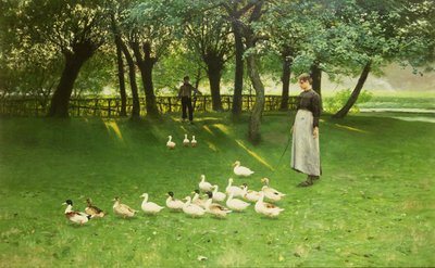 Kachní dívka, počátek 80. let 19. století od Emile Claus