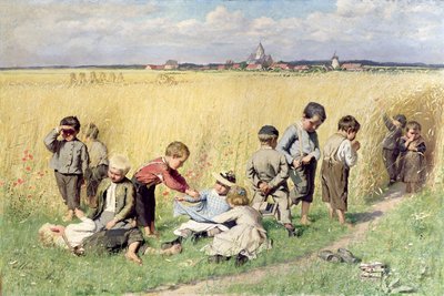 Cesta do školy od Emile Claus