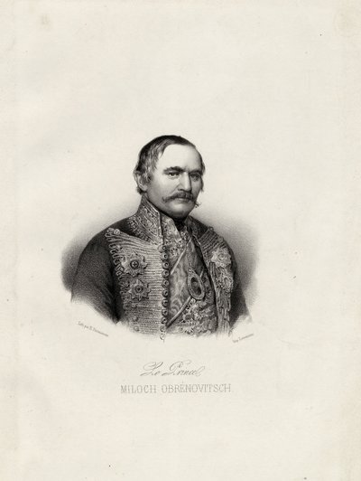 Milo Obrenovic I 1780-1860, kníže srbský, kolem 1838 od Emile Desmaisons