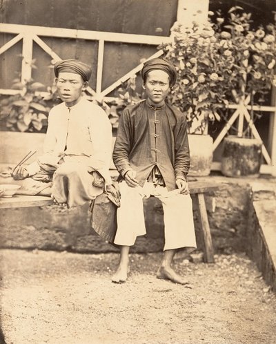 Milicionáři jedí rýži, Cochinchina, 1866. od Emile Gsell