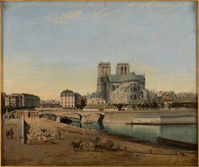 Francouzsky: Le chevet de Notre-Dame, vue du quai de la Tournelle od Emile Harrouart