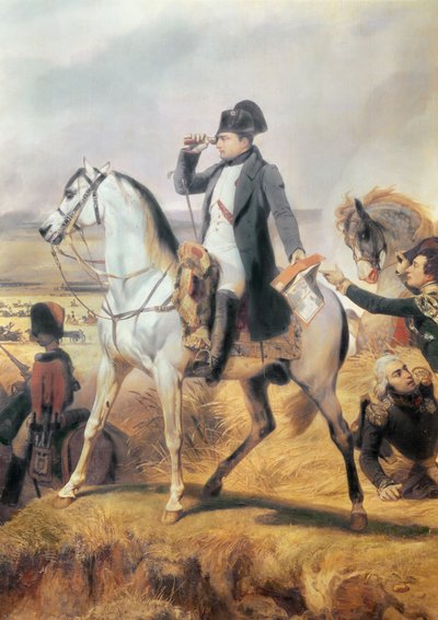 Detail Napoleona z bitvy u Wagramu, 6. července 1809, 1836 od Emile Jean Horace Vernet
