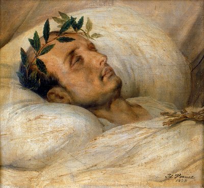 Napoleon na smrtelné posteli, květen 1821. od Emile Jean Horace Vernet