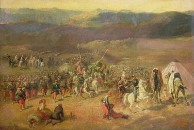 Zajetí družiny Abd-el-Kadera (1808-83) aneb Bitva u Isly 14. srpna 1844, 1844-63 od Emile Jean Horace Vernet