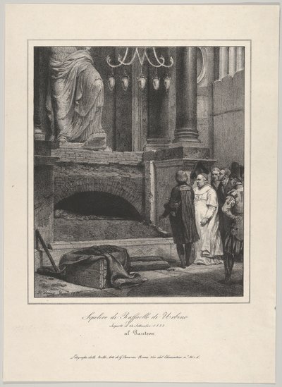 Rafaelova hrobka, otevřena 14. září 1833, Pantheon, Řím, 1833. od Emile Jean Horace Vernet