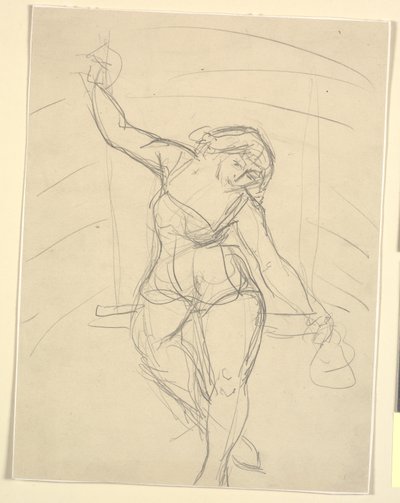 Umělkyně sedící na hrazdě od Emile Othon Friesz