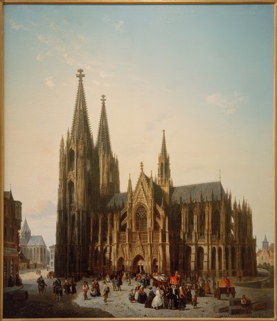 Kolínská katedrála v předpokládaném dokončení od Emile Pierre Joseph De Cauwer