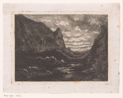 horské jezero od Emile Puttaert (attributed to)