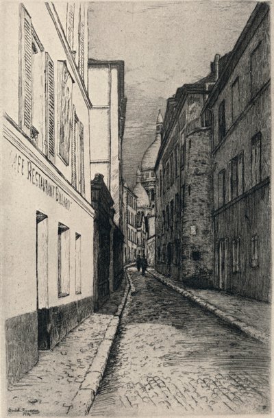 "Rue St Rustique, Montmartre", 1915 od Emile Rousseau