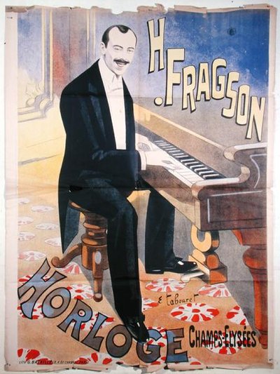 Plakát s reklamou Harryho Fragsona (1869-1913) na koncertě v l