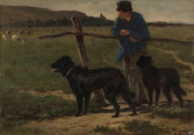 Farmář se psy od Emile van Marcke de Lummen