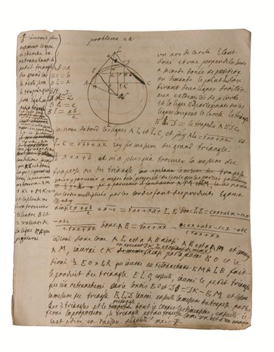 Problémy z geometrie a matematiky, cca 1735-1740 od Emilie du Chatelet