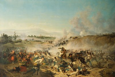 Bitva u Palesty bojovala v roce 1859 (olej na plátně) od Emilio Lapi